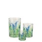 Photophore motif perroquet en verre bleu 12x12x18 cm Photophore motif perroquet en verre bleu 12x12x18 cm