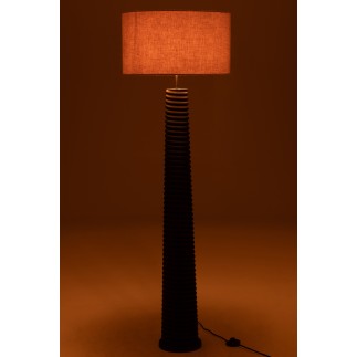 Lampada alta in legno nero 48x48x160 cm