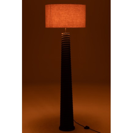 Lampe haute en bois noir 48x48x160 cm