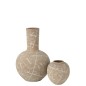 Vaso de cerâmica bege 34x34x52 cm Vaso de cerâmica bege 34x34x52 cm