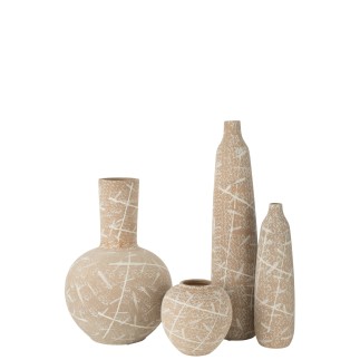 Vaso in ceramica beige 34x34x52 cm