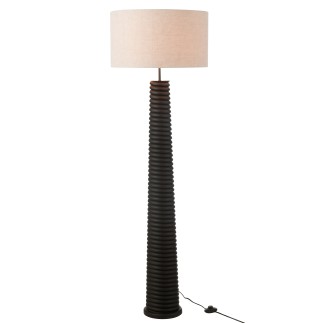 Lampada alta in legno nero 48x48x160 cm