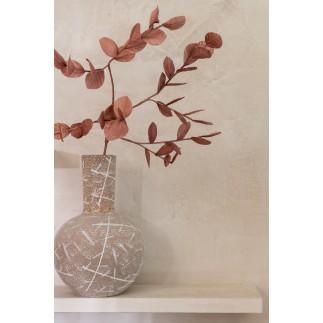Vaso de cerâmica bege 34x34x52 cm