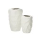 Vase en céramique blanc 27.5x27.5x43 cm Vase en céramique blanc 27.5x27.5x43 cm
