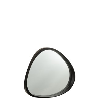 Specchio irregolare in vetro nero 77x71x6.8 cm