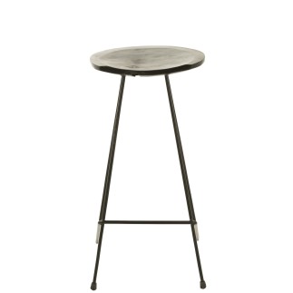 Sgabello da bar in legno nero 37x40x75 cm