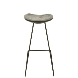 Sgabello da bar in legno nero 37x40x75 cm