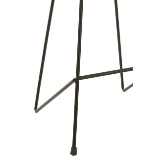 Sgabello da bar in legno nero 37x40x75 cm