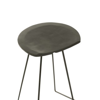 Sgabello da bar in legno nero 37x40x75 cm