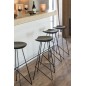 Sgabello da bar in legno nero 37x40x75 cm Sgabello da bar in legno nero 37x40x75 cm