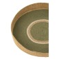 Plateau rond en roseau vert 50x50x7 cm