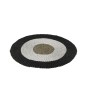 Tapis rond en polypropylène blanc et noir 120x120x2 cm Tapis rond en polypropylène blanc et noir 120x120x2 cm