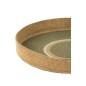 Plateau rond en roseau vert 50x50x7 cm