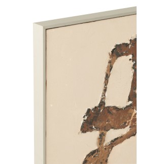 Peinture sur toile beige 93x123 cm