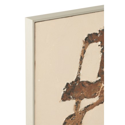 Pintura sobre lienzo beige 93x123 cm