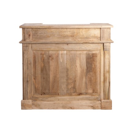 Bar armoire en bois naturel beige 120x50x108 cm