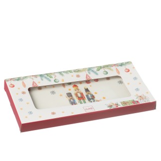 Plat rectangle en céramique blanc 33.2x16.2x2.5 cm