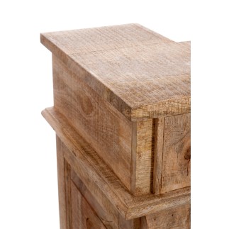 Mobile bar in legno naturale beige 120x50x108 cm