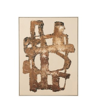 Pintura sobre lienzo beige 93x123 cm