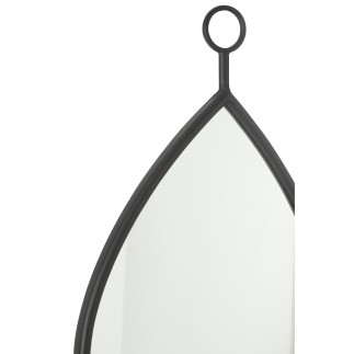 Specchio sospeso bordo metallo nero 37x61,5 cm