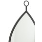 Specchio sospeso bordo metallo nero 37x61,5 cm Specchio sospeso bordo metallo nero 37x61,5 cm
