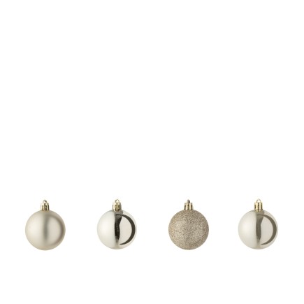 Boite de 40 boules de Noël en plastique marron D.5 cm