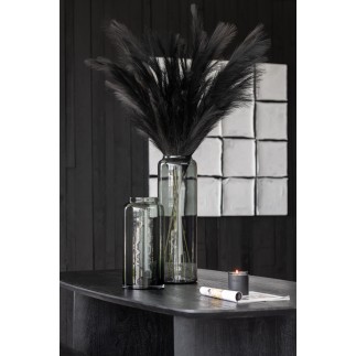 Vase droit en verre gris 19x19x40 cm