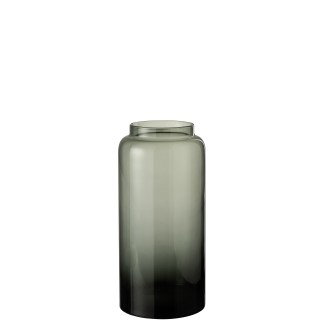Vaso reto em vidro cinzento 19x19x40 cm