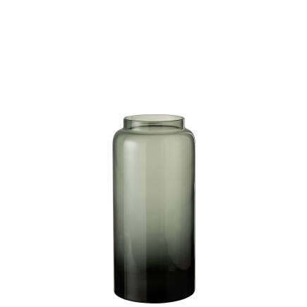 Vaso reto em vidro cinzento 19x19x40 cm
