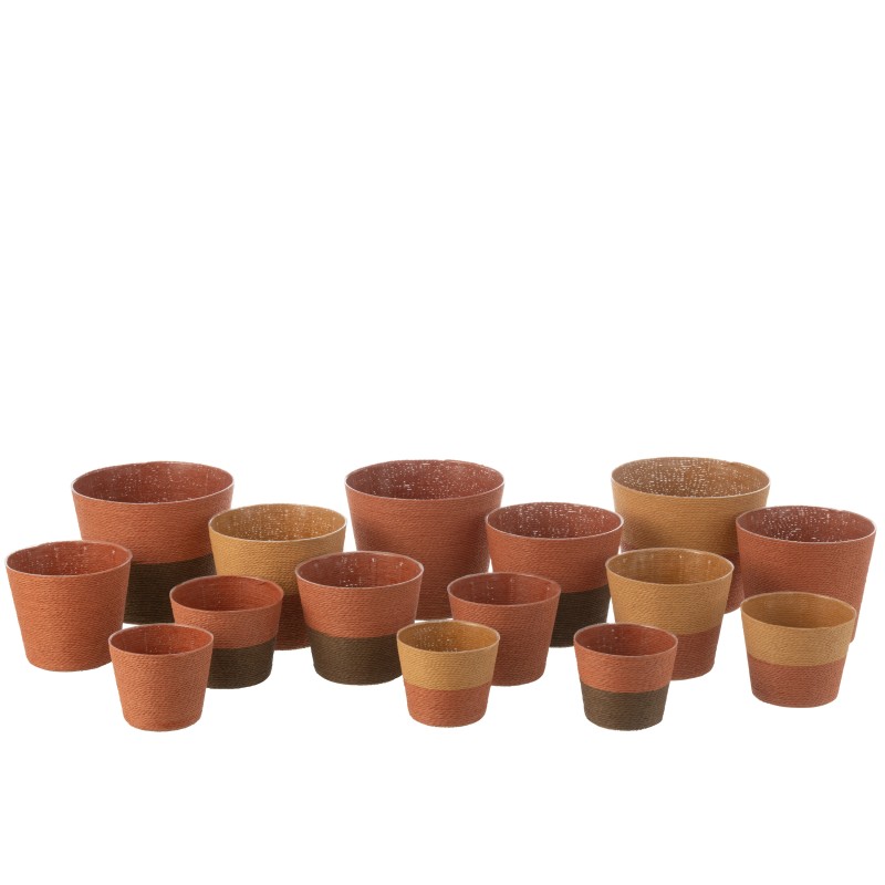 Macetero cuerda marrón 21,5x21,5x17 cm Macetero cuerda marrón 21,5x21,5x17 cm