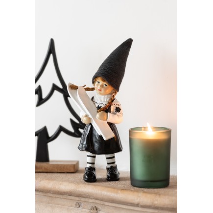 Albero decorativo in alluminio nero 13x5x16,5 cm