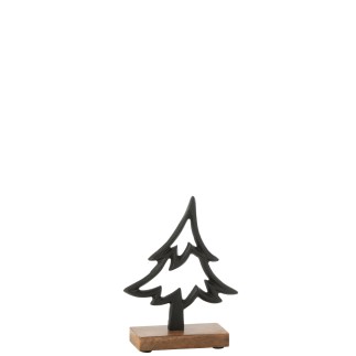 Albero decorativo in alluminio nero 13x5x16,5 cm