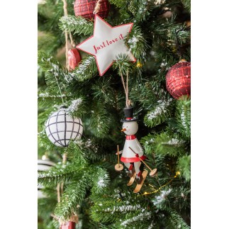 Set de 3 sapins de Noël en métal rouge 6x11x21 cm