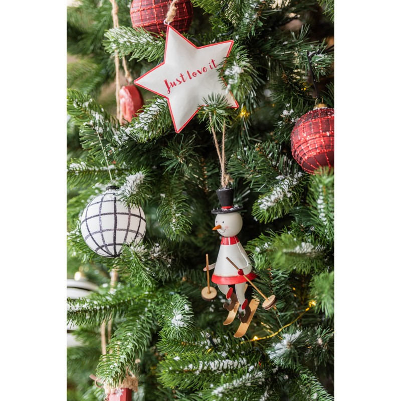 Set di 3 alberi di Natale in metallo rosso 6x11x21 cm