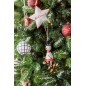 Set di 3 alberi di Natale in metallo rosso 6x11x21 cm