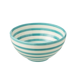 Insalatiera in ceramica blu mare 28x28x14 cm