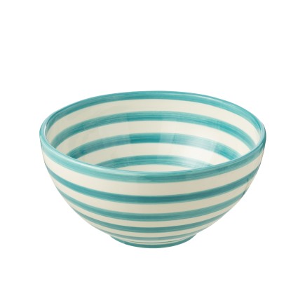 Insalatiera in ceramica blu mare 28x28x14 cm