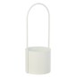 Vaso com alça metálica branca 18,5 x 18,5 x 48 cm Vaso com alça metálica branca 18,5 x 18,5 x 48 cm