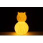 Lámpara led gato de porcelana blanca 13.5x13.5x22 cm