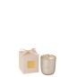 Candela profumata beige 8.5*8.5*10 cm