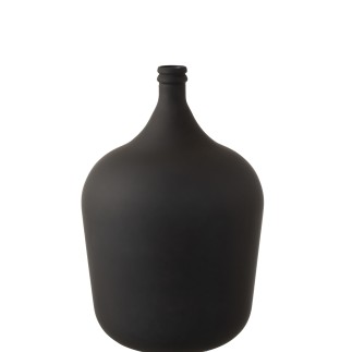 Vaso garrafa de vidro preto 38x38x56 cm