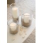 Bougeoir sur pied en verre transparent 19x19x49 cm Bougeoir sur pied en verre transparent 19x19x49 cm