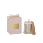 Vela perfumada em parafina bege 9,5 x 9,5 x 13,5 cm