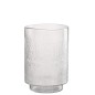 BOUGEOIR SUR PIED VERRE TRANSPARENT LARGE 19X19X59CM
