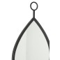 Specchio sospeso bordo metallo nero 30,5x53,5 cm Specchio sospeso bordo metallo nero 30,5x53,5 cm