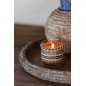Photophore dans jute en verre marron 8x8x8 cm Photophore dans jute en verre marron 8x8x8 cm