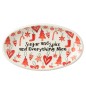 Piatto ovale in ceramica rossa 55,5x4,8x31,5 cm Piatto ovale in ceramica rossa 55,5x4,8x31,5 cm