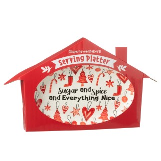 Piatto ovale in ceramica rossa 55,5x4,8x31,5 cm