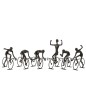 Set de 6 cyclistes en résine noir 21x12.5x27 cm Set de 6 cyclistes en résine noir 21x12.5x27 cm