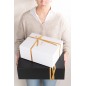 Coffret cadeau en Papier Blanc 28x20x12cm Coffret cadeau en Papier Blanc 28x20x12cm